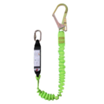 Single Leg Energy Absorbing Webbing Lanyard With Energy Absorber